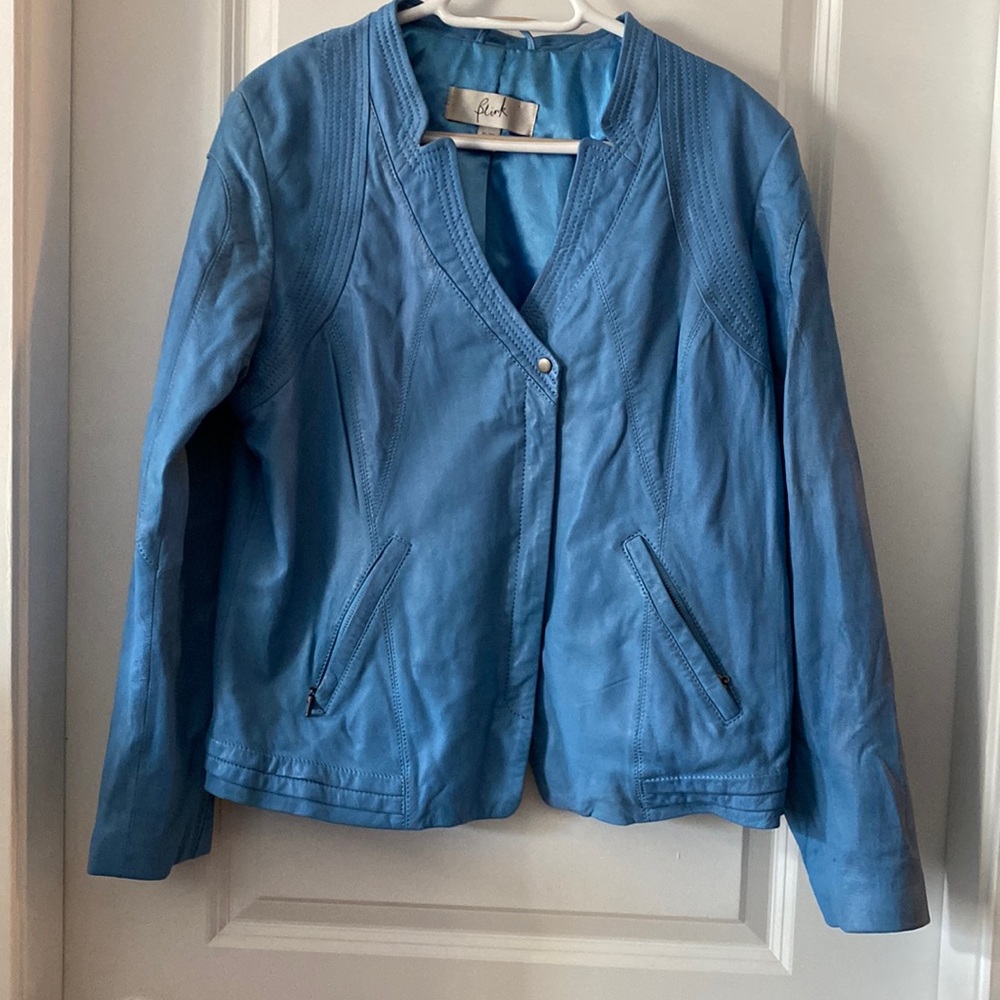 Blue Leather Jacket
